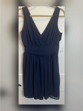 Charlotte Russe Navy Wrap-Style Mini Dress